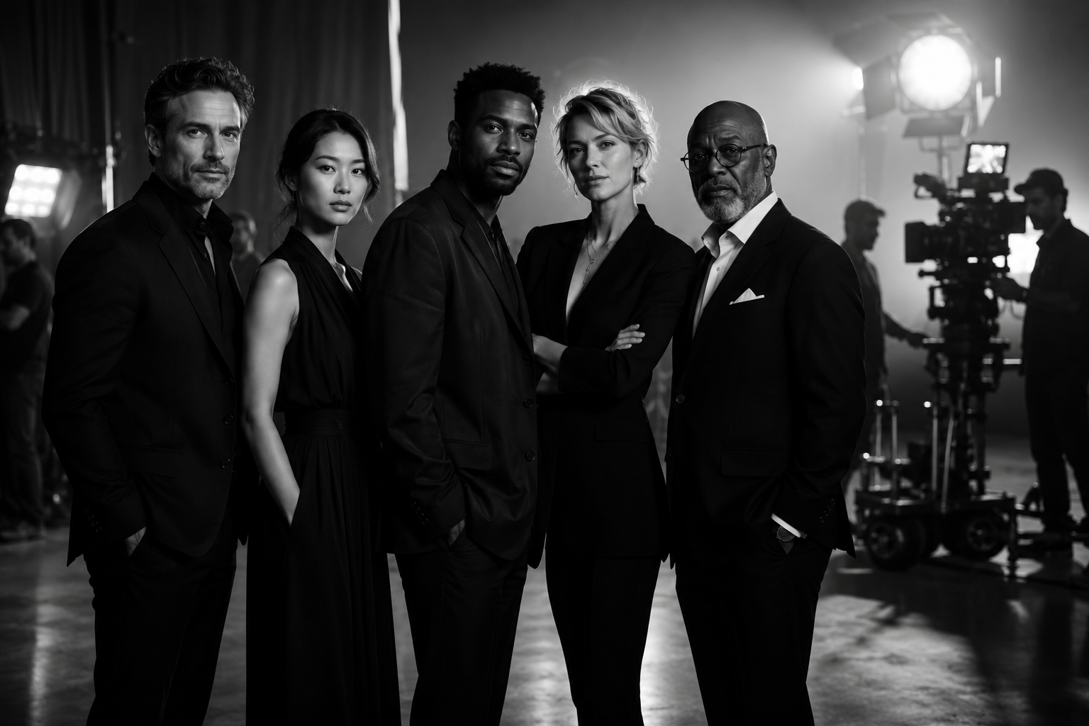 Actors on set